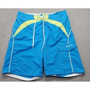 Gotcha Board Short Mens Medium Multi Swimwear Mesh Lined Lace Up Front‎ Pocket